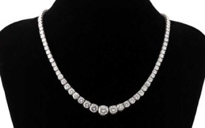 A 26-Carat Diamond & Platinum Riviera Necklace Brings $33,275 At Our Jewelry & Gifting December 1st and 2nd Auction