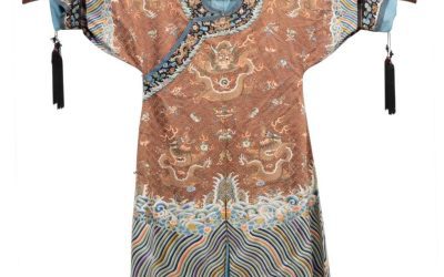 A CHINESE SILK DRAGON ROBE BREEZES TO $16,577 AND A PAIR OF ARTHUR BRETT