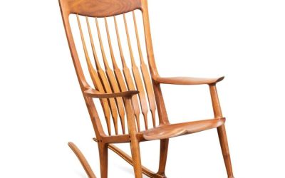 A SAM MALOOF ROCKING CHAIR, 5 LITHOGRAPHS BY SALVADOR DALI AND AN OIL PAINTING BY WILLIAM TOLLIVER